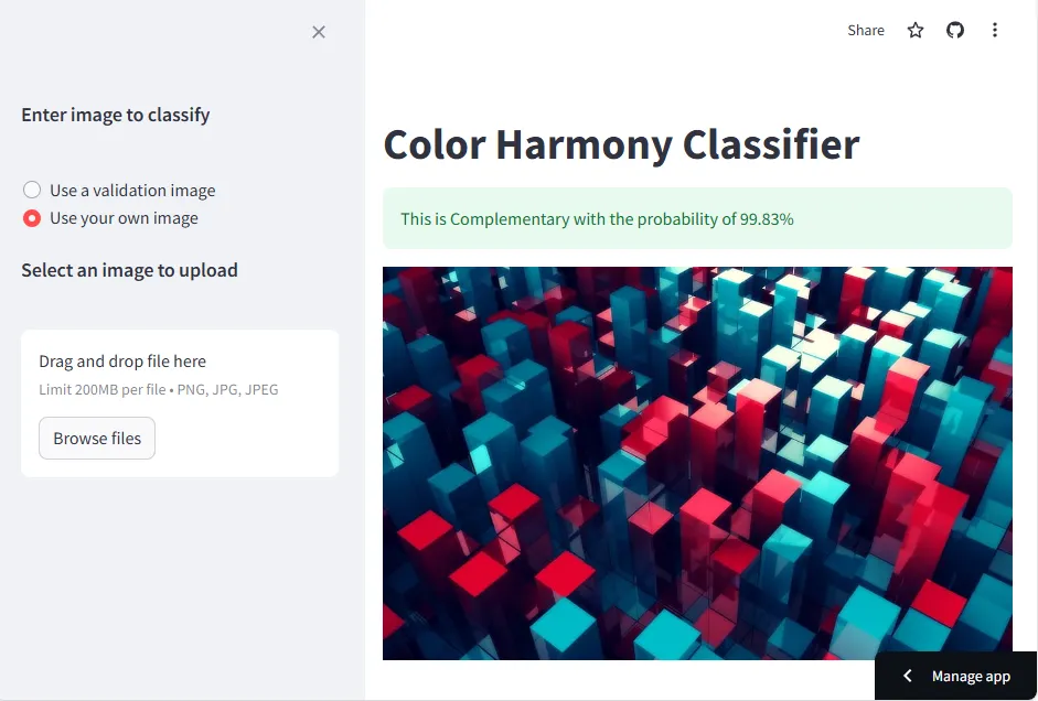 Color Harmony Classifier ML (CoHaML)