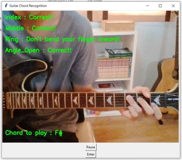 Guitar fingering and chord detection for beginner